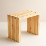 Pinewood Modern Stool – Small Wooden Seat for Indoor & Outdoor Use