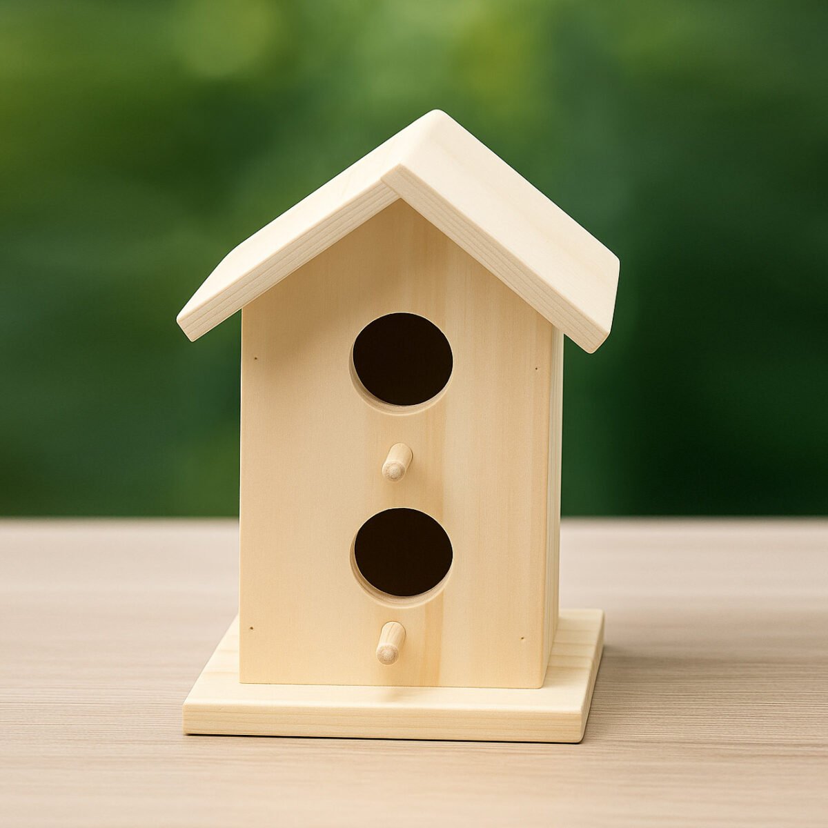 Natural Wooden Bird House – Ideal for Balcony, Garden & Outdoor Décor - Image 2