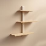 Adjustable & Detachable Pinewood Wall Shelf – Modern DIY Shelf
