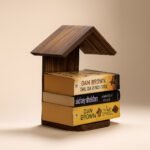 Personalized Hut-Shaped Rustic Pinewood Book Stand | Wooden Book Rest for Reading & Gifting