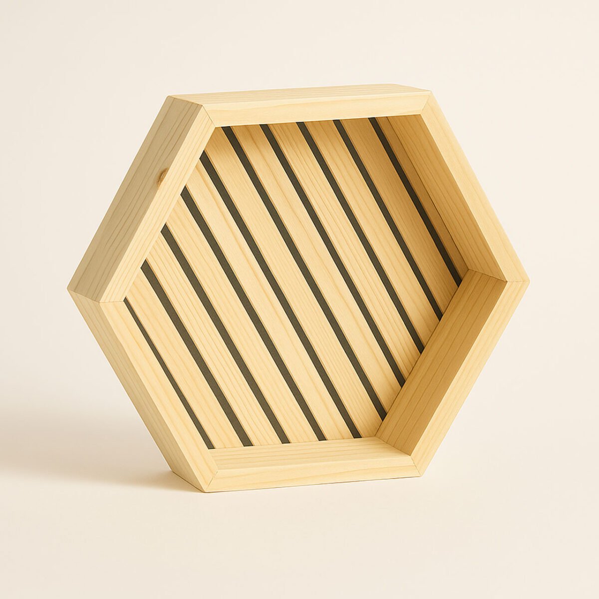 Hexagonal Basket Without Handle | Small & Large Wooden Fruit & Vegetable Basket - Image 1