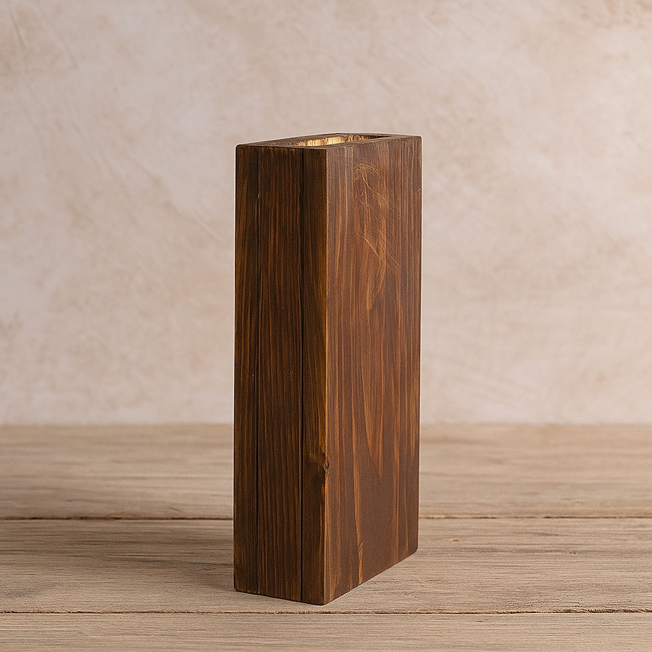 01-5-2.jpg Rustic Pinewood Small Vase | Handcrafted Wooden Flower Holder for Home & Office Décor - Image 2
