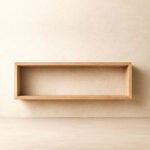 Rectangular Solid Wood Wall Shelf | Modern Floating Shelf for Home & Office Décor