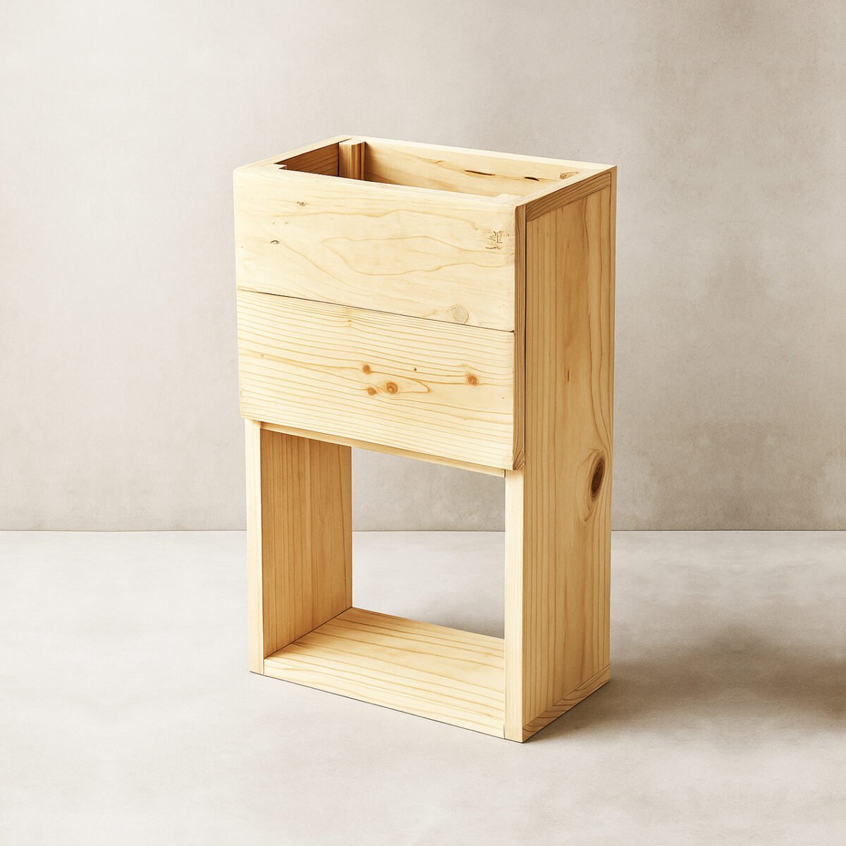 Rustic Wooden Planter with Stand | Eco-Friendly Flower Pot for Home & Balcony - Image 1