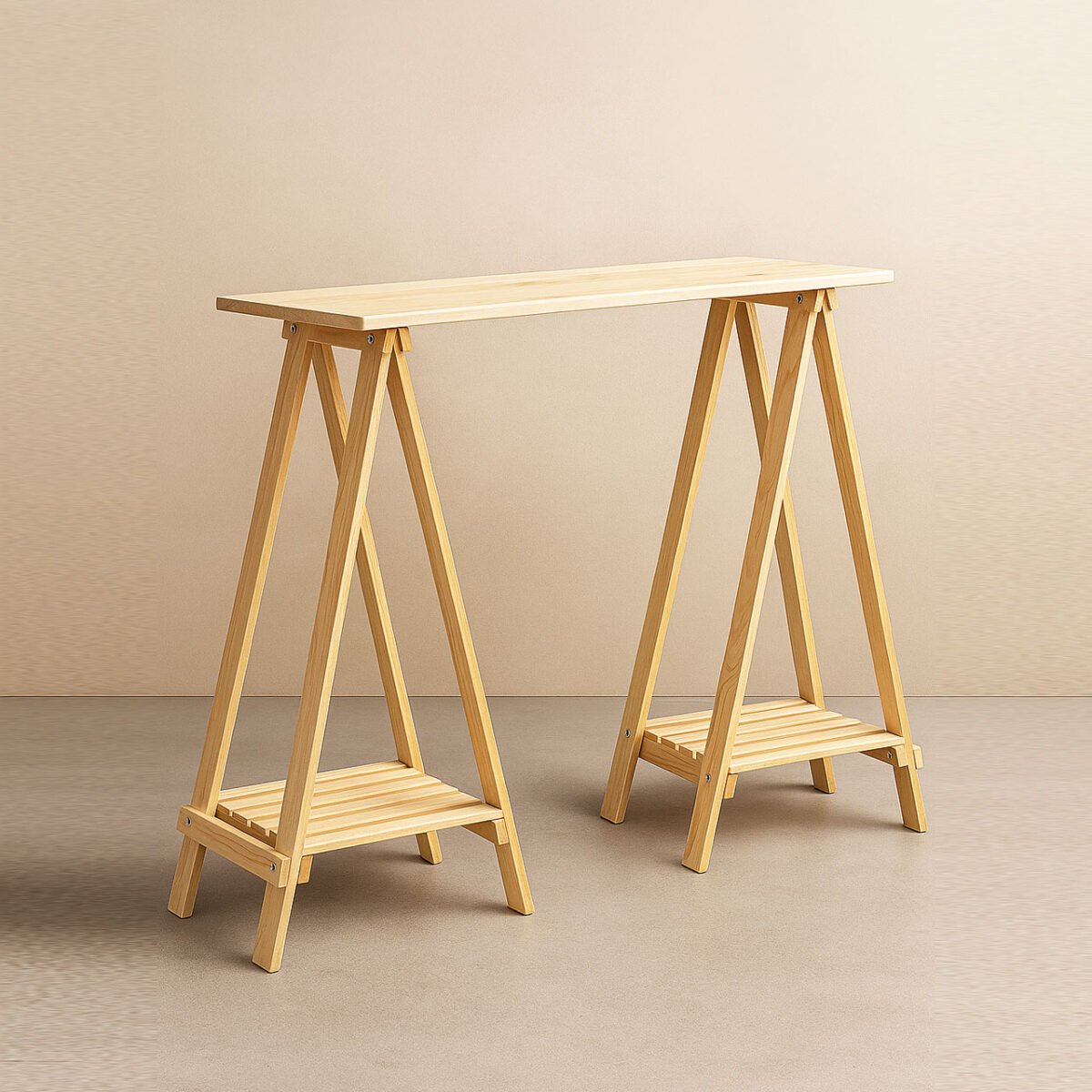 Portable Wooden Display Table – Easel Style, Screw-Free & Event Ready - Image 1