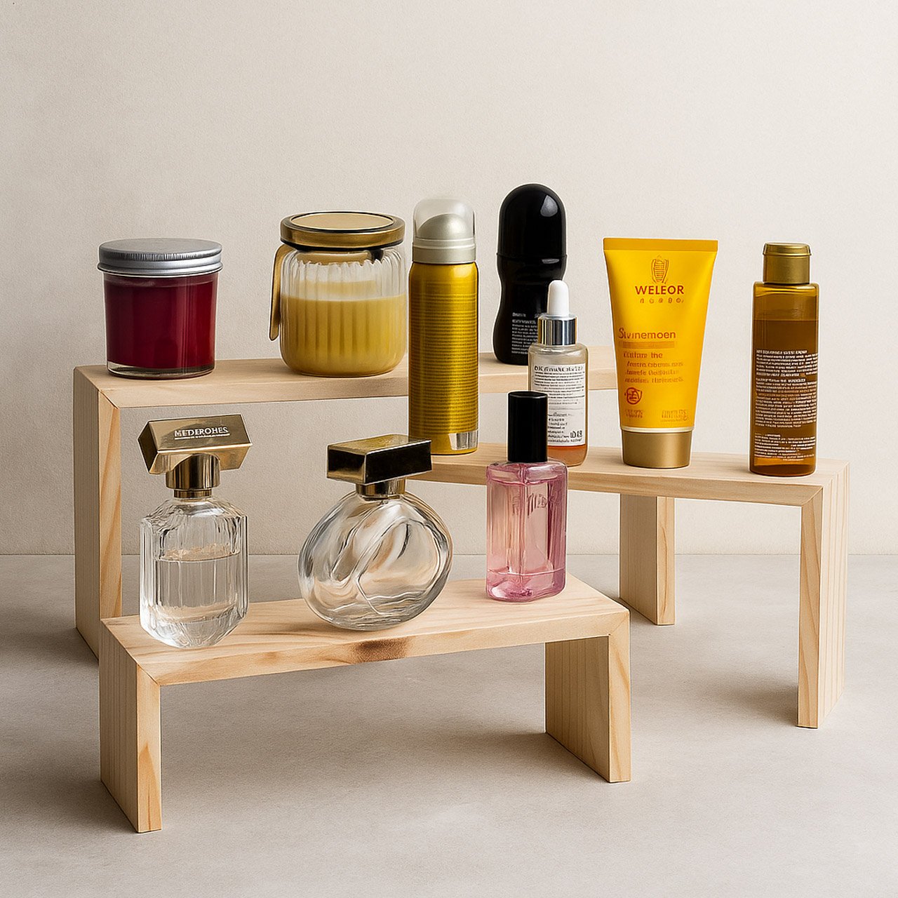 02-1-6.jpg 3-Tier Wooden Display Risers – Decorative Stand for Retail, Events & Home Décor - Image 2