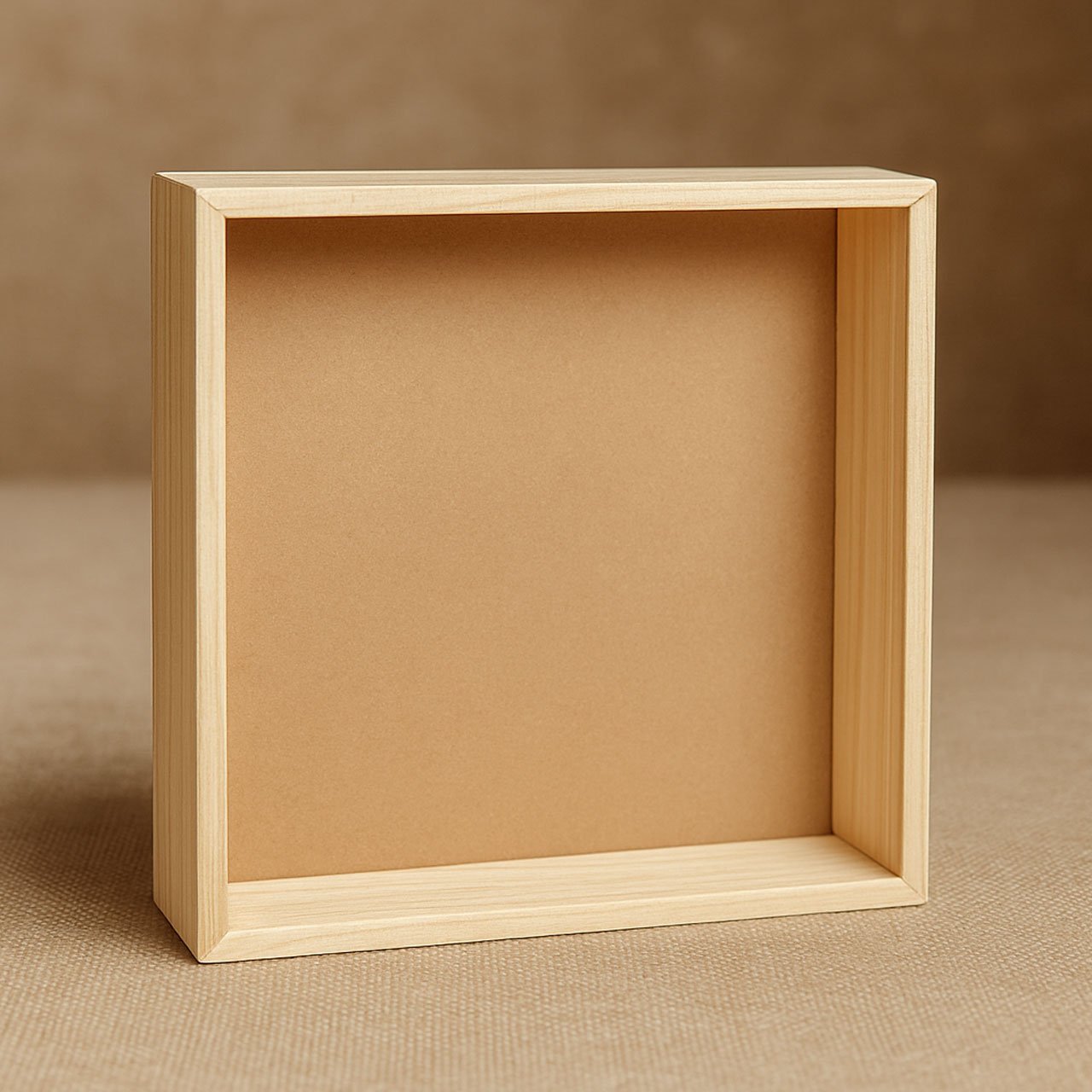 02-11.jpg Rennover Pinewood Decorative Gift Basket – Square Wooden Hamper Tray (20cm x 20cm x 6cm) for Gifting & Home Décor - Image 2