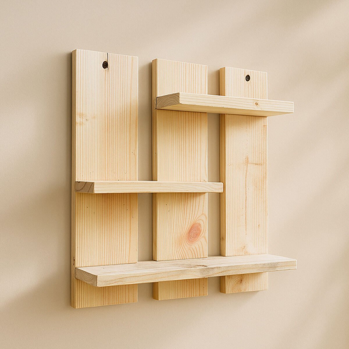 Wall Shelf Planter Stand |  Wooden Decor Indoor for Living Room Bedroom Bathroom Kitchen Office Decoration - Image 2