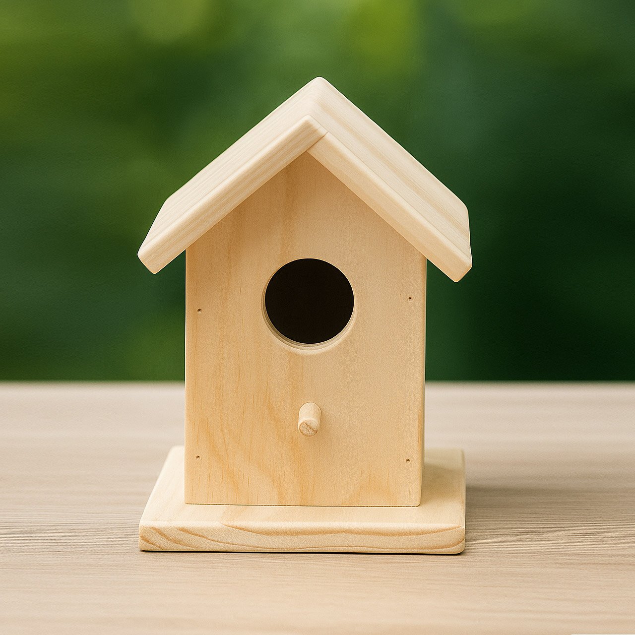 02-2-6.jpg Natural Wooden Bird House – Ideal for Balcony, Garden & Outdoor Décor - Image 3