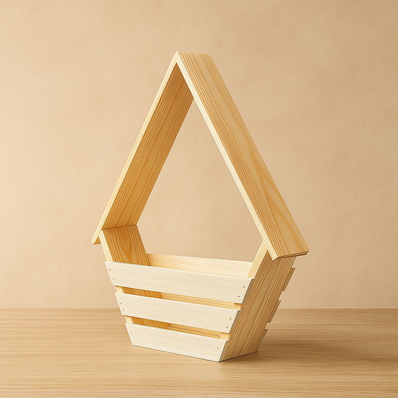 02-3.jpg Hut Hamper – Decorative Gifting Basket – Pine Wood - Image 2