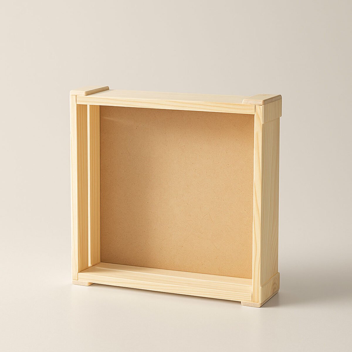 Pinewood Wood Square Basket Tray | Gifting | Storage | Gift Hamper with MDF Base - Image 2