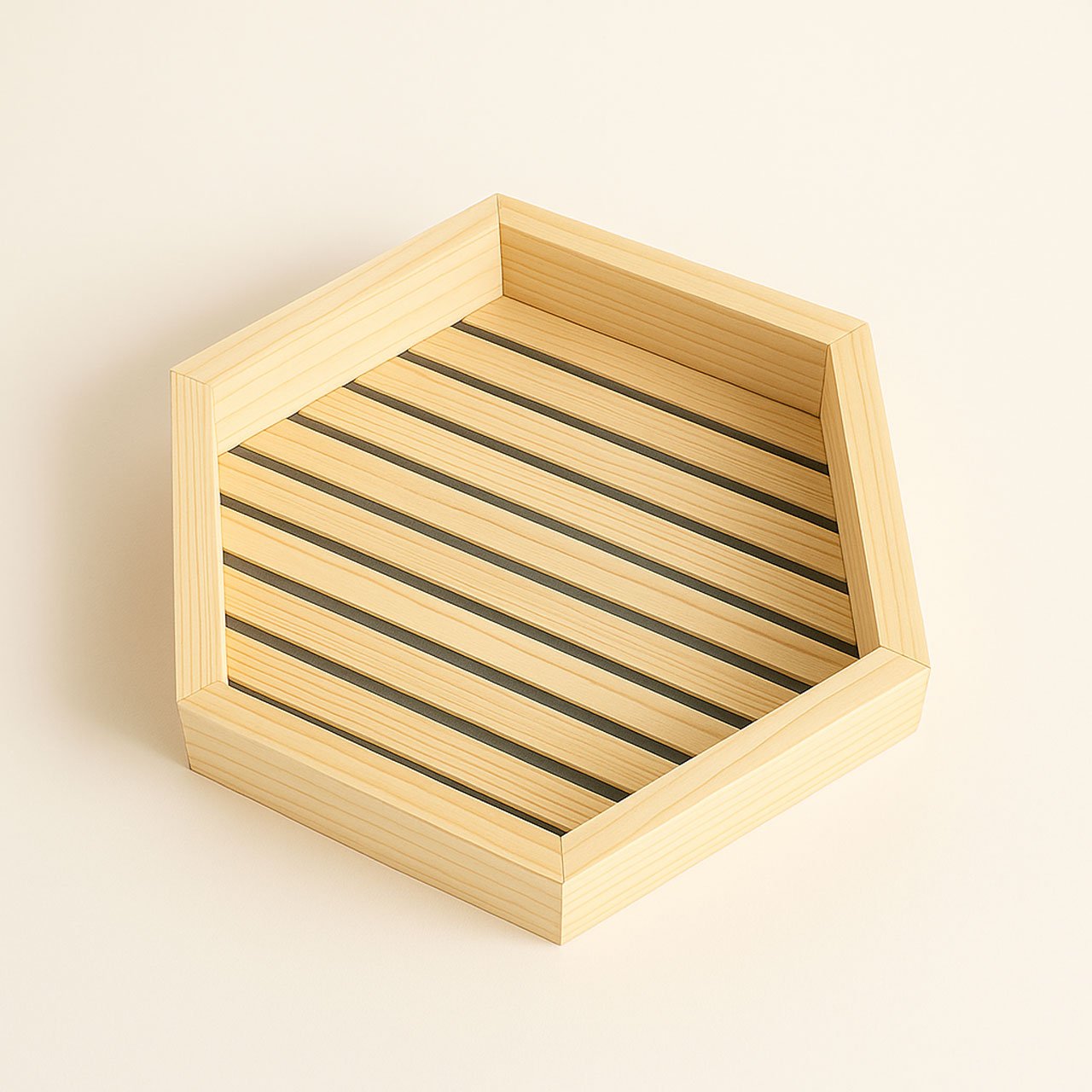02-7.jpg Hexagonal Basket Without Handle | Small & Large Wooden Fruit & Vegetable Basket - Image 2
