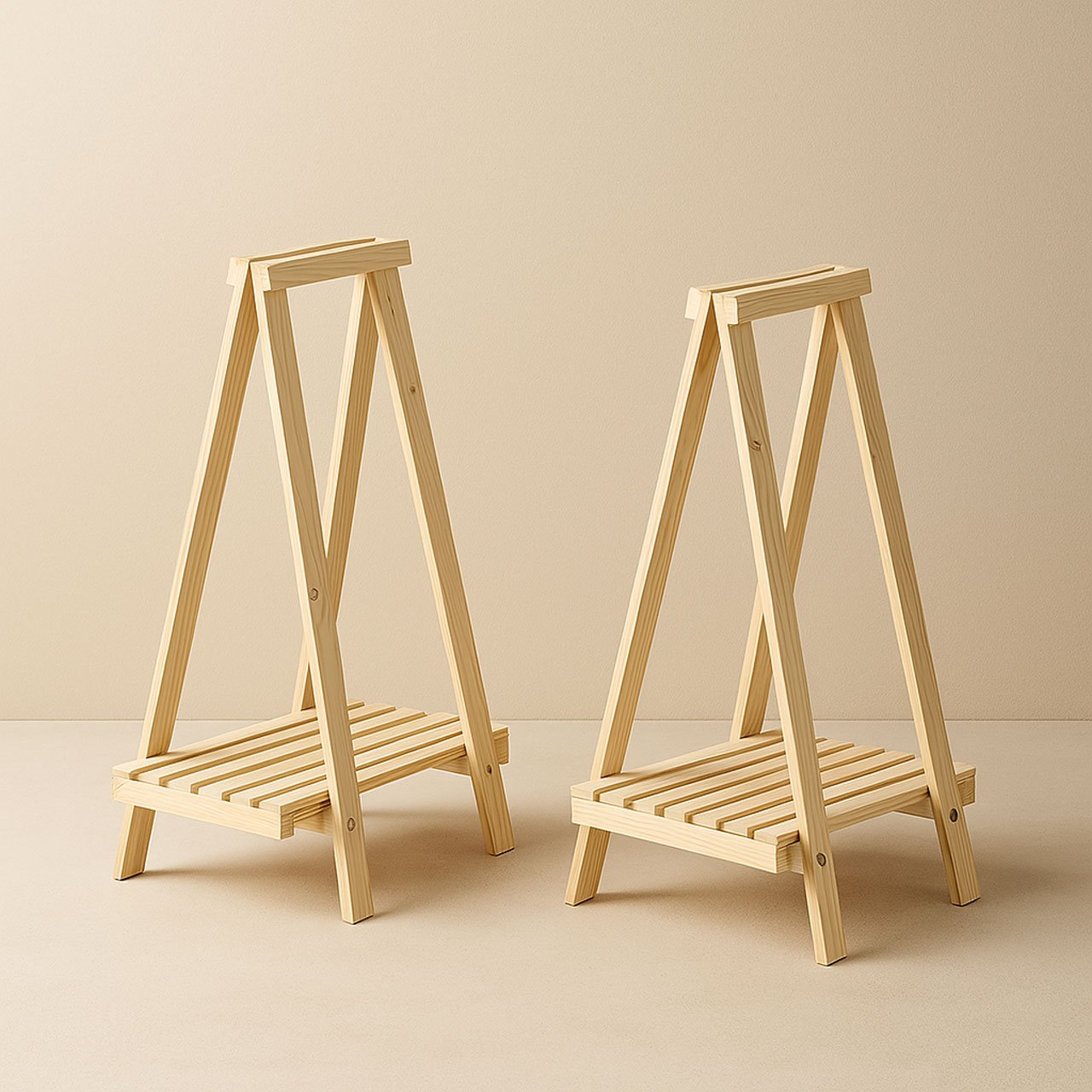 02-8-2.jpg Portable Wooden Display Table – Easel Style, Screw-Free & Event Ready - Image 4