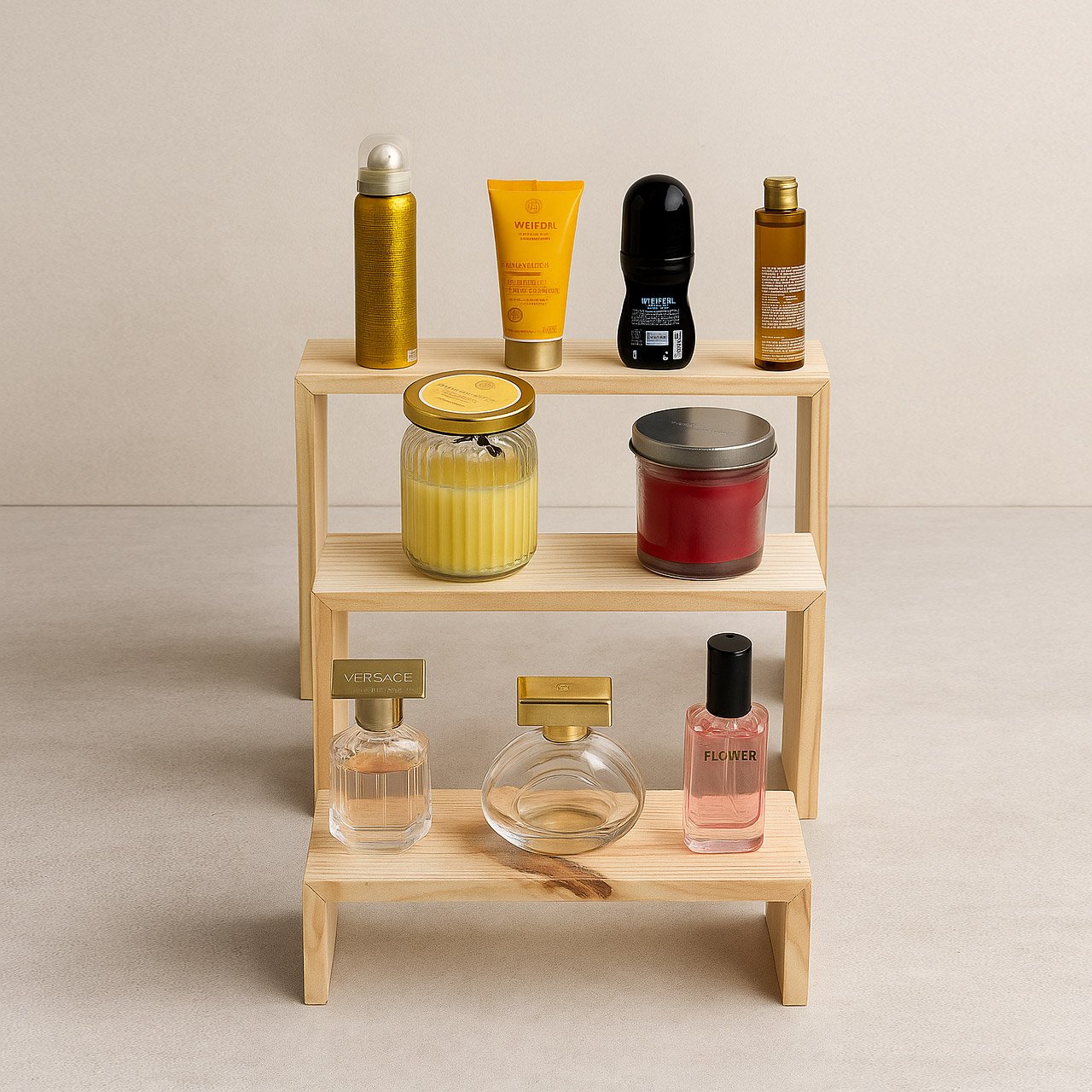 03-1-5.jpg 3-Tier Wooden Display Risers – Decorative Stand for Retail, Events & Home Décor - Image 3