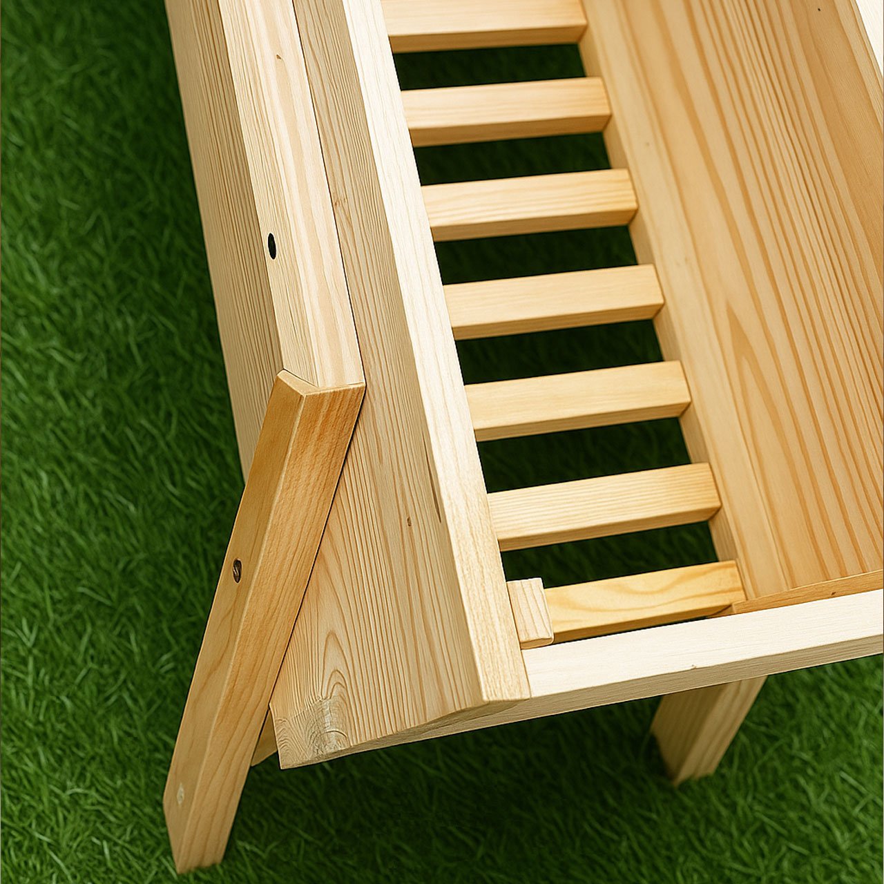 03-2-2.jpg Solid Pinewood Square Planter – 53cm Natural Wood Garden Planter with Legs, Water-Resistant - Image 3