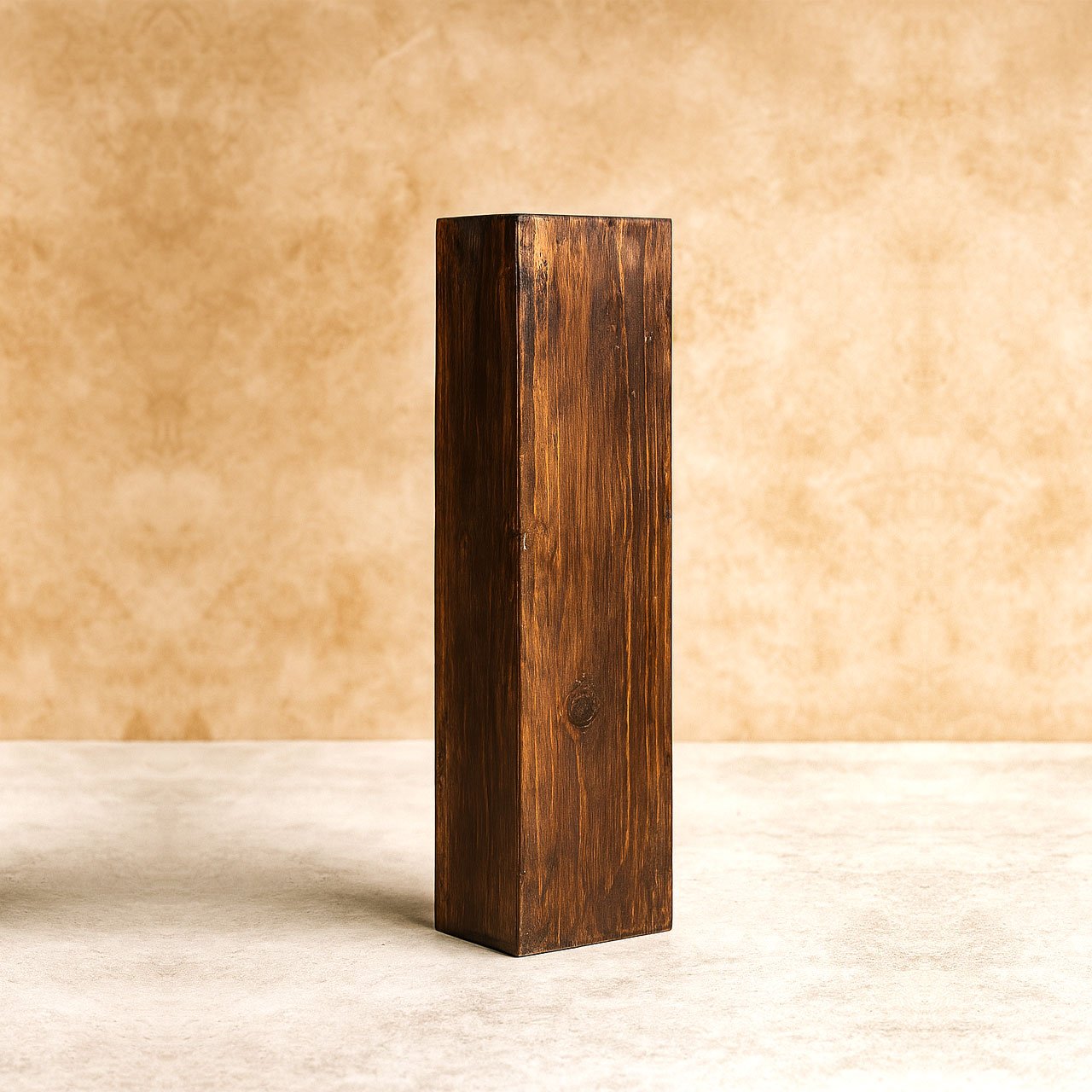 03-5-2.jpg Rustic Pinewood Long Vase | Handcrafted Wooden Flower Holder for Home & Office Décor - Image 3