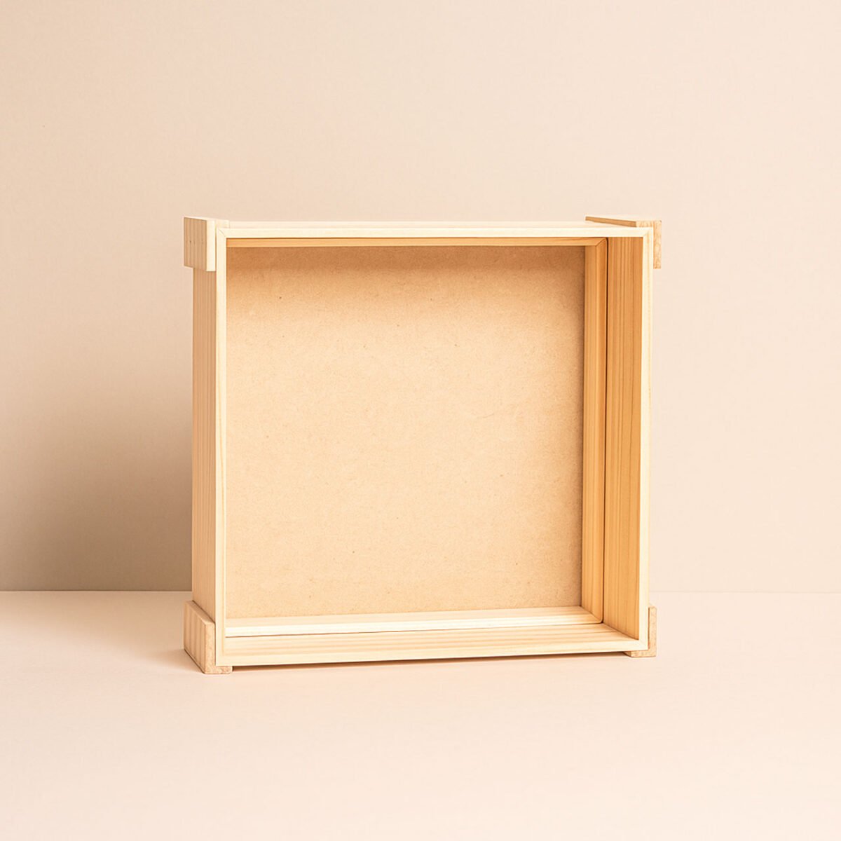 Pinewood Wood Square Basket Tray | Gifting | Storage | Gift Hamper with MDF Base - Image 3