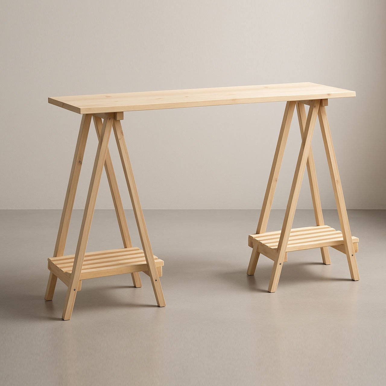03-8-3.jpg Portable Wooden Display Table – Easel Style, Screw-Free & Event Ready - Image 3