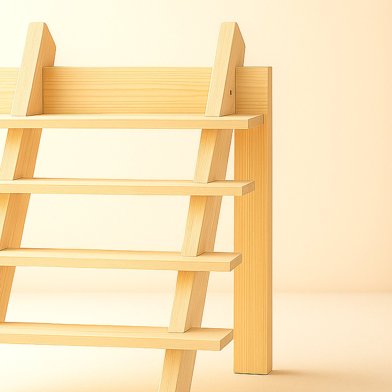 04-14.jpg Custom Wooden Staircase Display – 4-Tier Organizer for Events & Showcases - Image 4