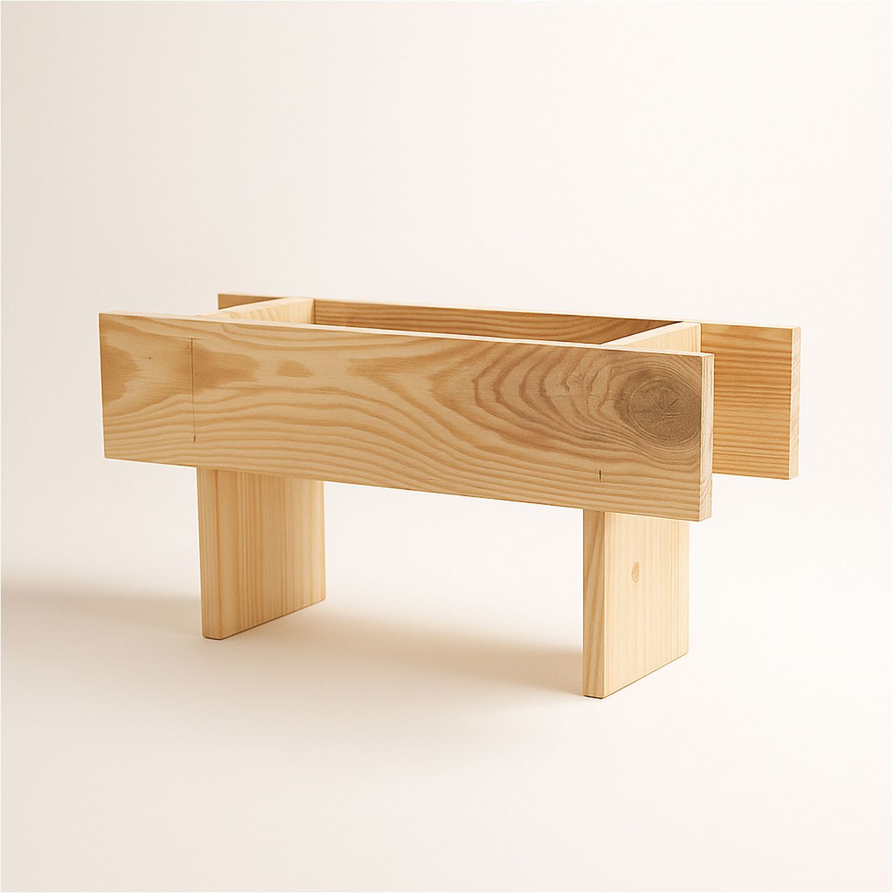 04-3-2.jpg Small Wooden Decking Planter – Handmade by Rennover | D8cm x W45.5cm x H25.5cm - Image 4