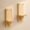 Small Wooden Wall Shelves for Plants – Set of 2 | Mini Floating Wall Shelf | 1-Tier Each | Wall Mounted Decorative Rack | Beige | Ideal for Succulents, Candles, Home Décor - Image 4