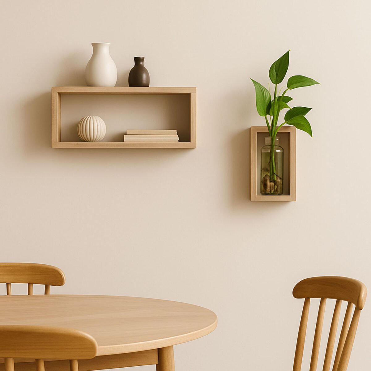 Rectangular Small Solid Wood Wall Shelf | Modern Floating Shelf for Home & Office Décor - Image 4
