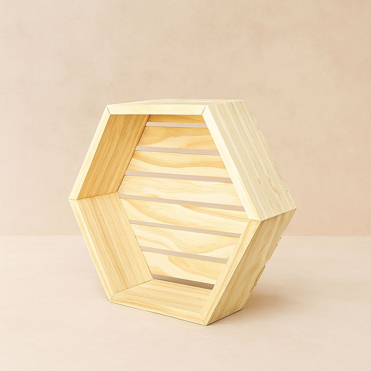 04-6.jpg Hexagonal Basket Without Handle | Small & Large Wooden Fruit & Vegetable Basket - Image 4