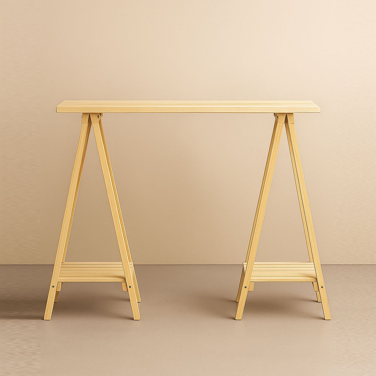 04-8-2.jpg Portable Wooden Display Table – Easel Style, Screw-Free & Event Ready - Image 2