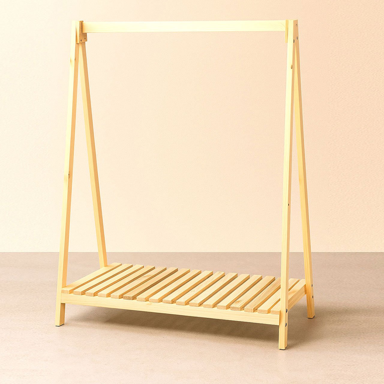 05-1-2.jpg Open Closet Style Wooden Rack – wood rack for clothes with Storage Slab | Rennover - Image 5