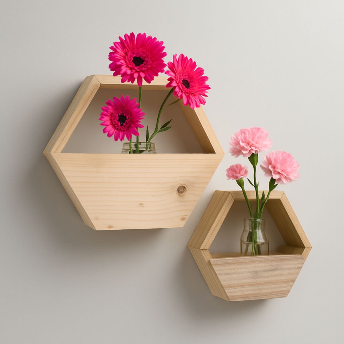 Hexagon wooden basket and gifting box or Plant Stand - Image 4