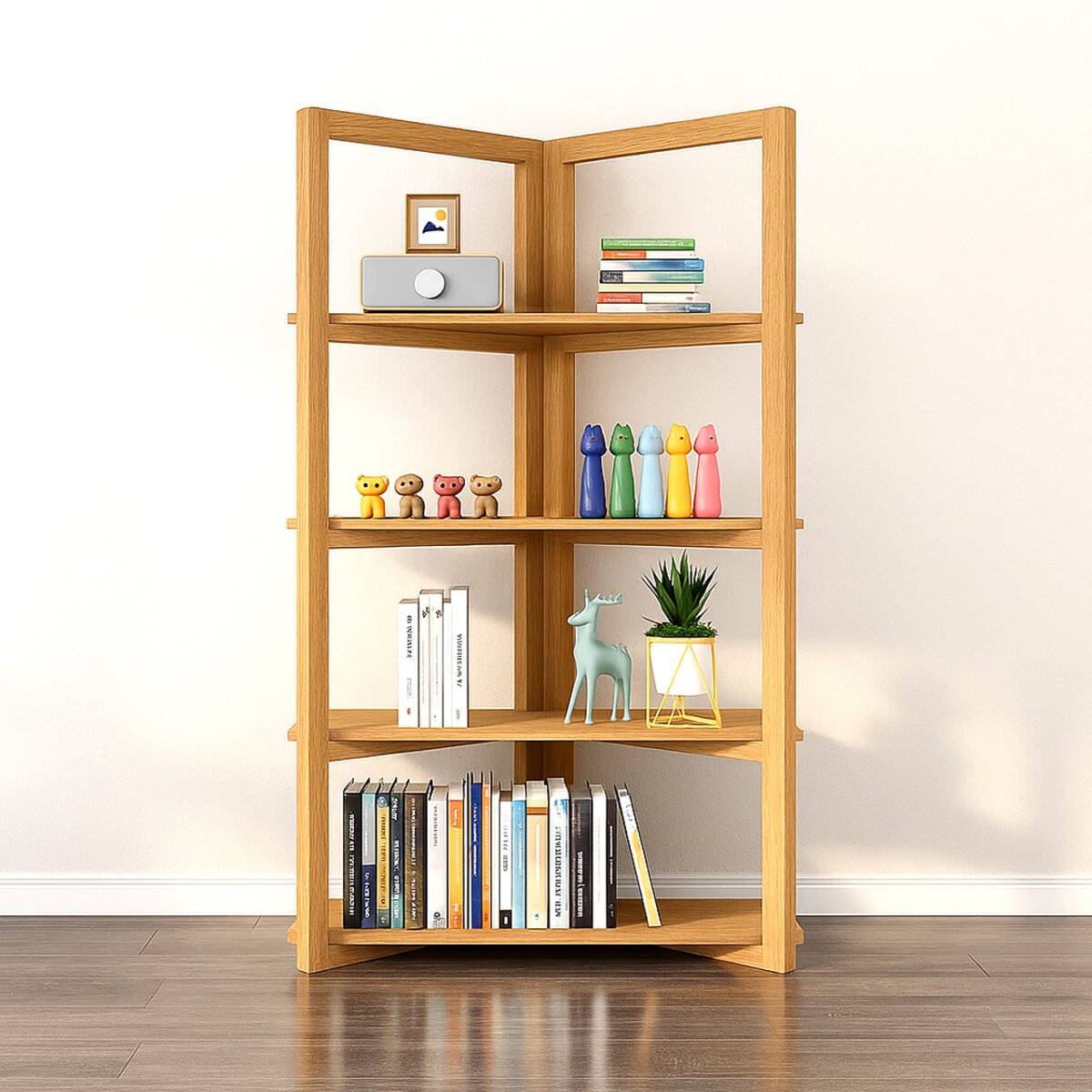 Wooden Display Stand for Market Stalls – 4-Tier Foldable Pine Rack for Pop-Ups & Events - Image 5