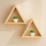 Triangular Wall Shelf | Pinewood | Rennover | WoodWork | Pack of 2