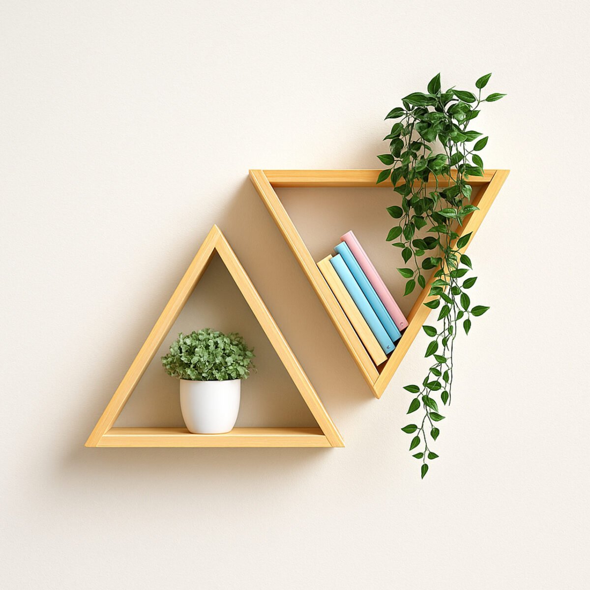 Triangular Wall Shelf | Pinewood | Rennover | WoodWork | Pack of 2 - Image 4