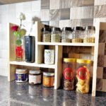 Adjustable Wooden Desktop Organizer & Display Shelf | Spice Rack & Countertop Bookcase | Home Décor Storage Cabinet | Multi-Purpose Shelf Unit