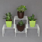 White Moso Plus plant stand for 4 pots