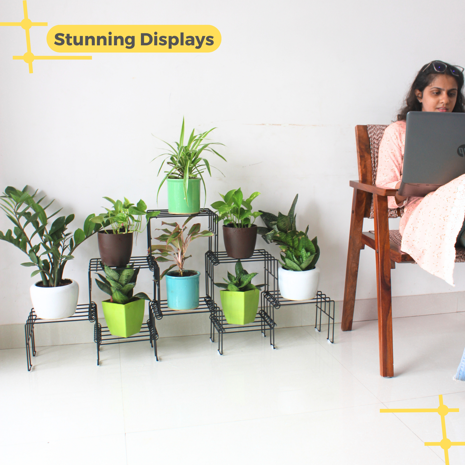 2_0d625791-5732-4c85-8832-d33b4f38a539.png Black Moso Plus plant stand for 8 pots - Image 1