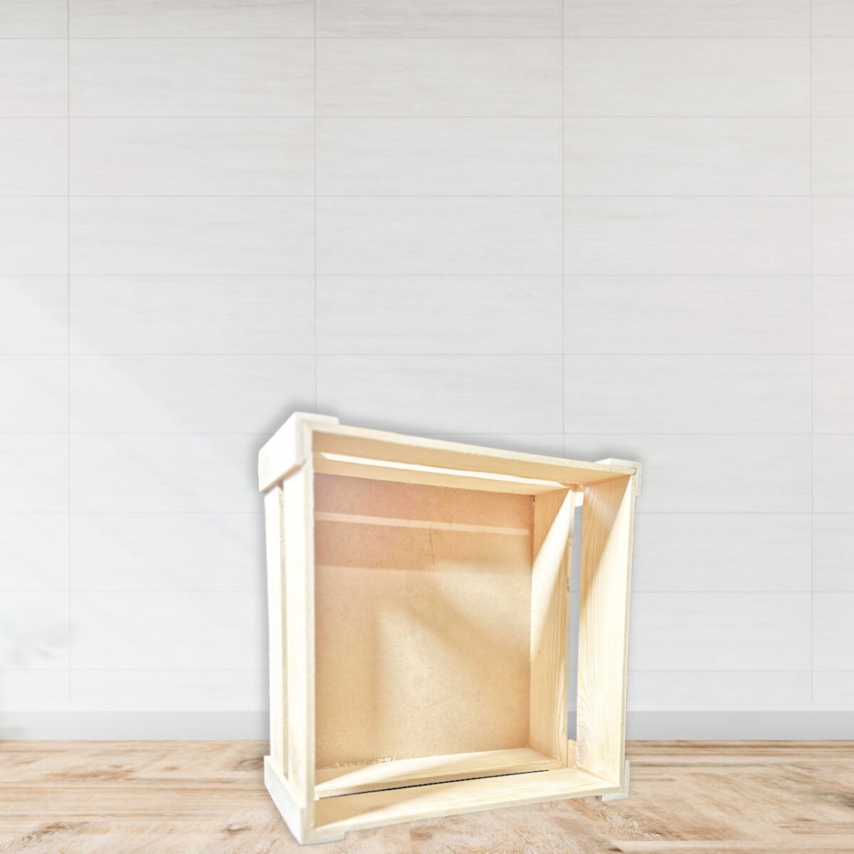 Pinewood Wood Square Basket Tray | Gifting | Storage | Gift Hamper with MDF Base - Image 4