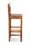 KRAYOG Solid Sheesham Wood Bar Stool – 106 cm Tall Wooden Chair, Brown Finish