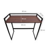 KRAYOG Foldable Wooden Study Table – Portable Laptop & Computer Desk, MDF Wood, Walnut Red Finish