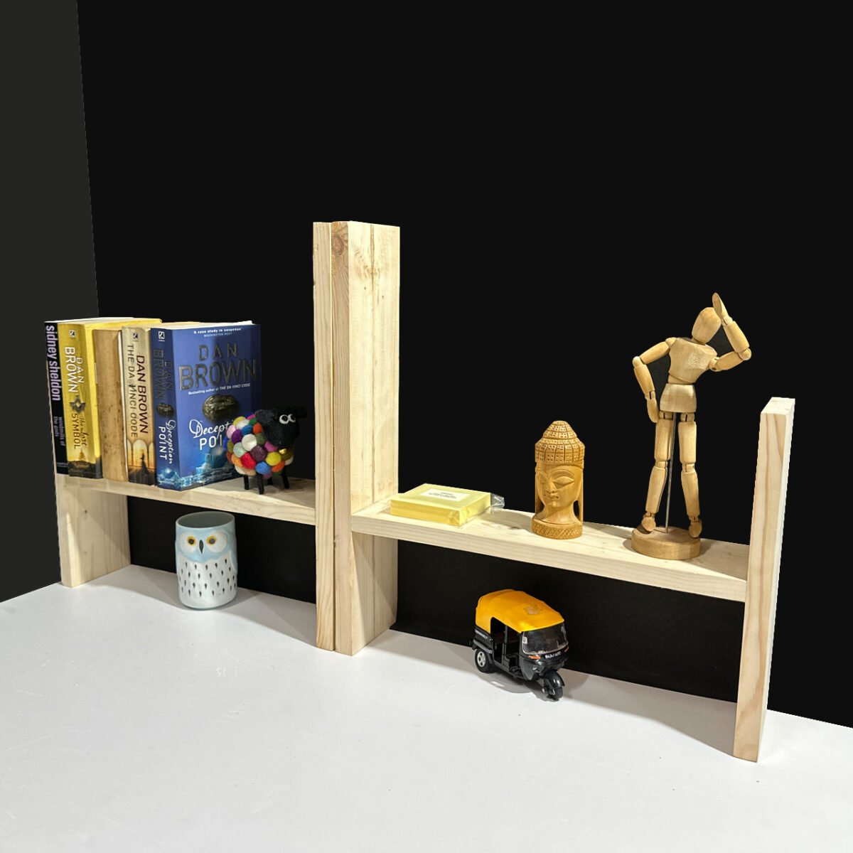 Adjustable Wooden Desktop Organizer & Display Shelf | Spice Rack & Countertop Bookcase | Home Décor Storage Cabinet | Multi-Purpose Shelf Unit - Image 4