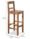 KRAYOG Solid Sheesham Wood Bar Stool – 106 cm Tall Wooden Chair, Brown Finish - Image 2