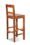 KRAYOG Solid Sheesham Wood Bar Stool – 106 cm Tall Wooden Chair, Brown Finish - Image 5