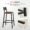 KRAYOG Set of 2 Industrial Bar Stools with Backrest – Rustic Brown & Black - Image 8