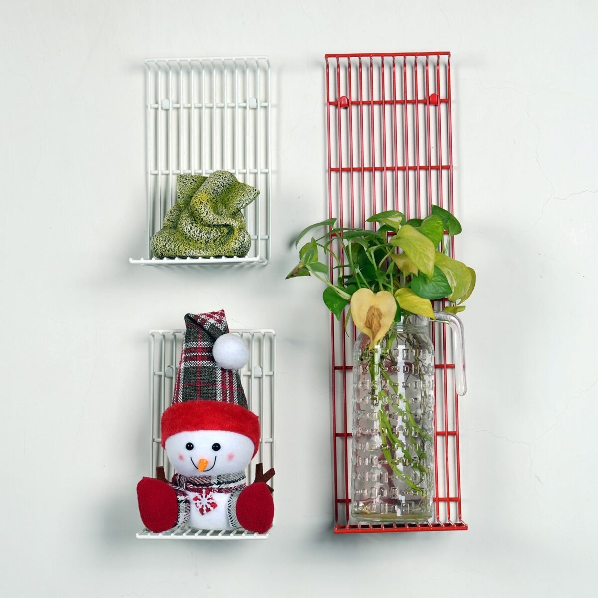 Red and White Dunlin Combo wall shelves - Image 1