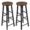 KRAYOG Wooden Bar Stool with Metal Legs – 71 cm Tall Counter Chair for Kitchen & Bar, Black Frame, Dark Beech Finish - Image 3