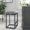 KRAYOG Modern Cushioned Bar Stool – 24” Height, Faux Leather Seat, Metal Frame, Black & Brown Finish