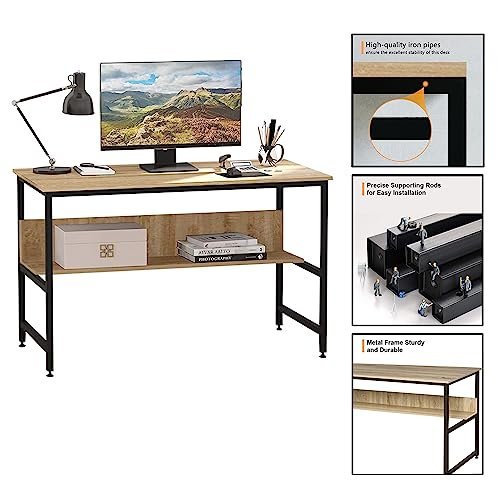 51oCmqDcs7L KRAYOG Multipurpose Office & Study Table – 90x60x75 cm, Oyster Cream Finish with Metal Legs - Image 1