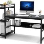 KRAYOG Ply Wood Computer Table – 150x60x75 cm Office & Study Desk, Black Finish