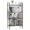 Krayog 4 Tier Height Adjustable Metal Bookshelf Metal Rack Wooden Almirah for Home Library Book Shelf Open Display Books Rack 4 Layer Book Shelf Bookcases DIY