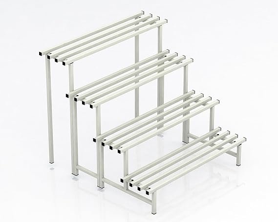 HD3-3 4-Tier Metal Flower Vase Stand | Heavy Duty Iron Plant Holder for Balcony, Garden, Home Décor | Indoor & Outdoor Multi-Purpose Pot Rack | Space-Saving & Durable (White) - Image 4